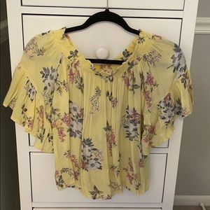 off-the-shoulder floral top